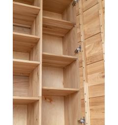 Vetrina libreria 2 ante sinistra in rovere massello naturale design moderno