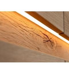 Mobile porta TV in legno naturale massello di rovere moderno illuminazione LED