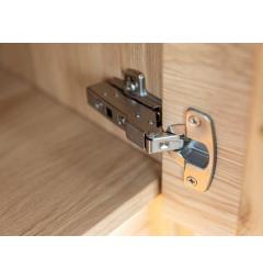 Vetrina 1 anta alta in legno massello di rovere oliato illuminazione integrata