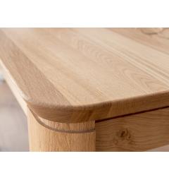 Tavolo da pranzo rettangolare legno massello di rovere naturale 100x180 6 posti