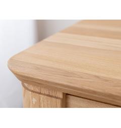 Tavolo da pranzo rettangolare legno massello di rovere naturale 100x180 6 posti