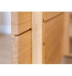 Credenza 2 ante moderna in rovere massello naturale