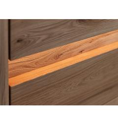 Vetrinetta  1 anta sinistra moderna LED integrato in legno naturale massello di rovere massello