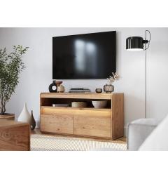 Porta TV piccolo moderno rovere massello oliato