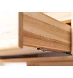 Tavolino basso rettangolare moderno legno massello di rovere oliato