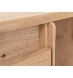 Tavolino da salotto basso moderno legno massello di rovere oliato