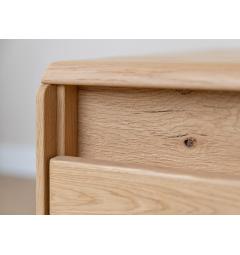 Tavolino rettangolare basso moderno legno massello di rovere oliato
