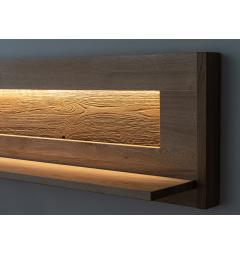 Mensola moderna in legno di rovere massello naturale illuminazione LED integrata