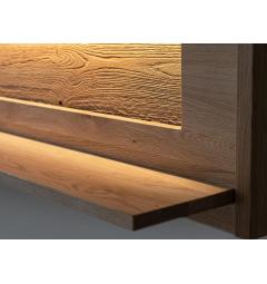 Mensola moderna in legno di rovere massello naturale illuminazione LED integrata