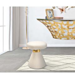 tavolino color crema e oro