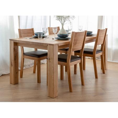 Tavolo e sedia Produzione Artigianale Rovere e laccato bianco a Siena -  Sconto 51%