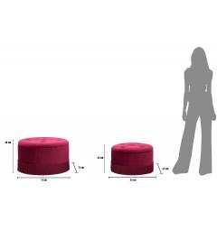 misure coppia pouf bordeaux