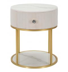 comodino tessuto color crema