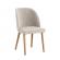 Sedia imbottita beige con gambe in faggio naturale OLBIA