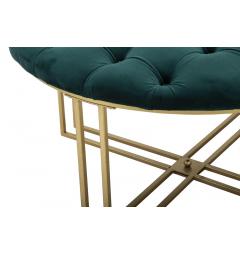 pouf design elegante verde oro