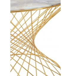 tavolino struttura in ferro dorata