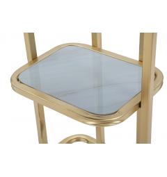 tavolino design unico  in ferro oro
