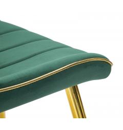 set sedie due pezzi verde e oro