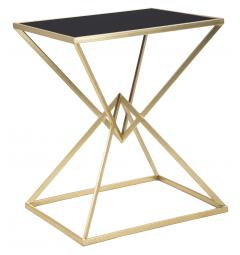 tavolino decorativo nero e oro