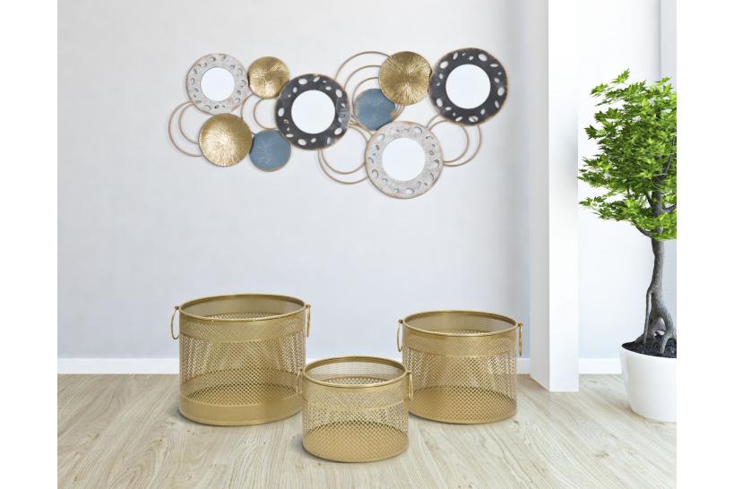 Set tre pezzi porta vasi decorativi per la casa desihn elegante