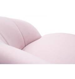 sgabello con seduta a forma di conchiglia rosa