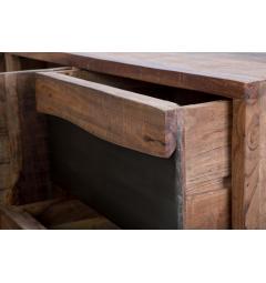 particolare 2 cassetti Mobile in legno massello di acacia