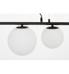 Lampadario moderno a sfere vetro bianco e metallo nero BARISTICA W5