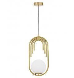 Lampada a sospensione art deco a sfera ottone ZANETTI D15