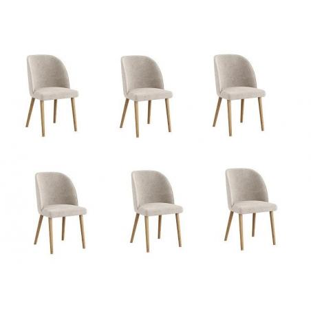 Set sedie da pranzo imbottite beige OLBIA