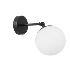 Lampada da parete a sfera snodabile nera FREDICA W1