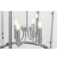 Lampadario moderno cromato a lanterna ASCONA W4