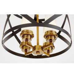 Lampada da soffitto in metallo nera e ottone a gabbia ASTILA W3