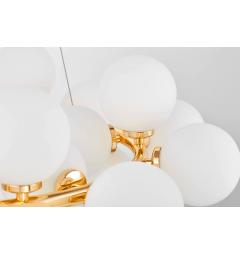 Lampadario a sfera vetro bianco 40 luci oro caldo MARSIADA W40