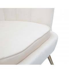 particolare seduta in tessuto bianco divano