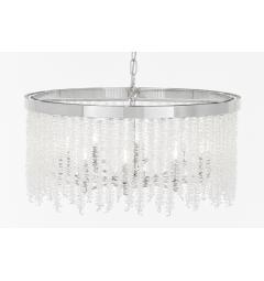 Lampadario cromato con cristalli a cascata BALMENA D60