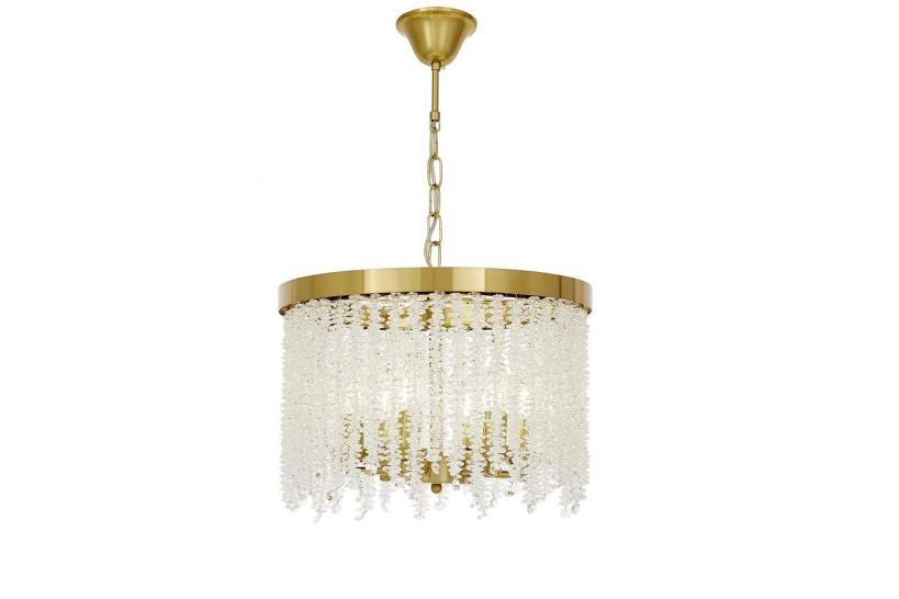 Lampadario circolare con cristalli ottone BALMENA D40