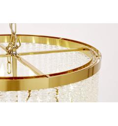 Lampadario circolare con cristalli a cascata ottone BALMENA D60