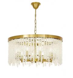 Lampadario moderno ottone con cristalli BALMENA D60