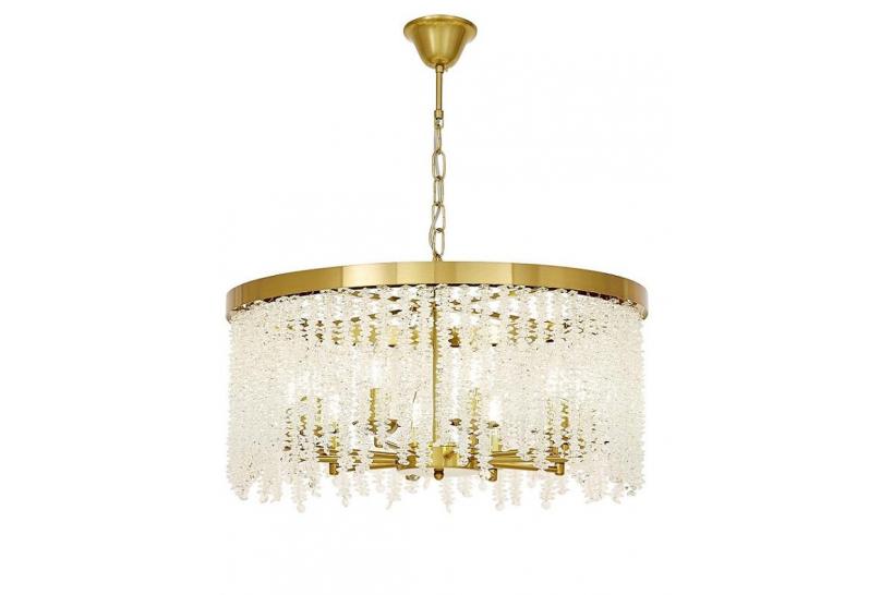 Lampadario moderno ottone con cristalli BALMENA D60