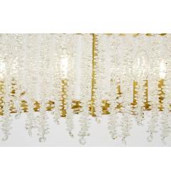 Lampadario moderno con file di cristalli ottone BALMENA D60