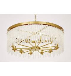 Lampadario a sospensione ottone moderno con cristalli BALMENA D80