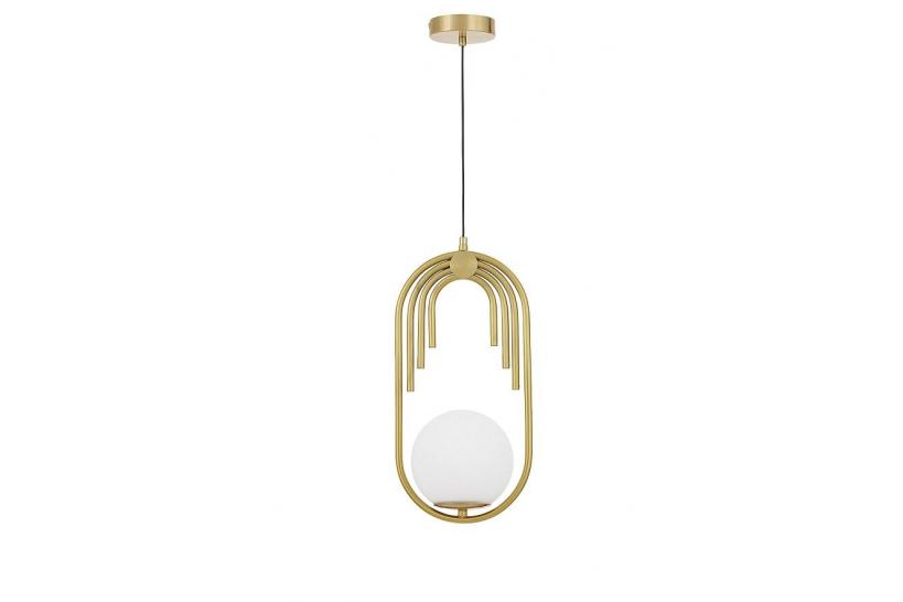 Lampada a sospensione art deco a sfera ottone ZANETTI D15