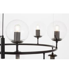 Lampadario metallo nero con sfere trasparenti CEREDO NEO W10