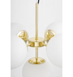 Lampadario moderno a sfera dorato 5 luci STELVIO W5