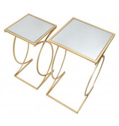 tavolini set due pezzi design elegante