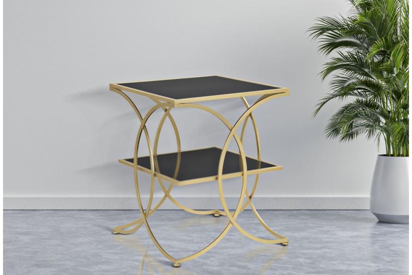 tavolino struttura in ferro oro