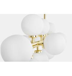 Lampadario moderno a sfera con asta metallo oro PETRICA W16