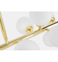 Lampadario moderno a sfera con barra dorata PETRICA W16