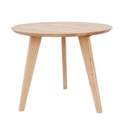 Tavolino da caffè rotondo in legno massello di rovere massello naturale 50 cm ORBETELLO