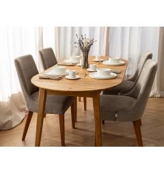 Tavolo rotondo allungabile in rovere massello da 90 cm a 190 cm Orbetello